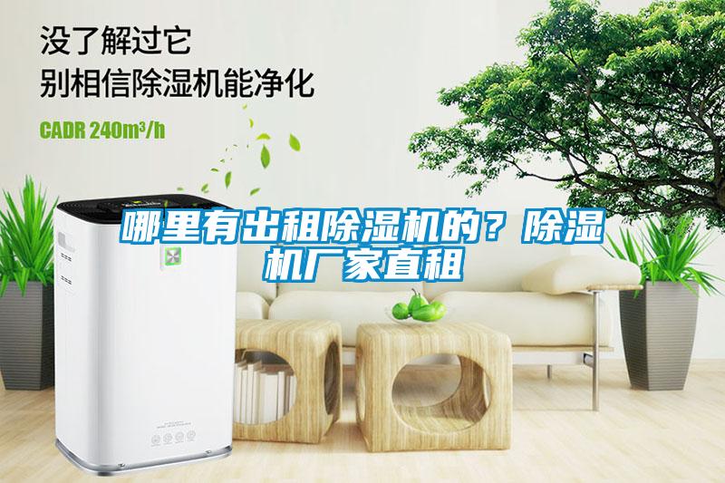 哪里有出租除濕機的？除濕機廠家直租