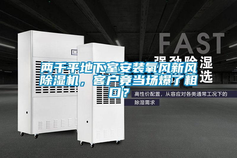 兩千平地下室安裝氧風新風除濕機，客戶竟當場爆了粗口？