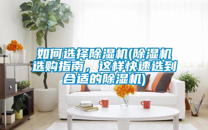 如何選擇除濕機(jī)(除濕機(jī)選購指南，這樣快速選到合適的除濕機(jī))