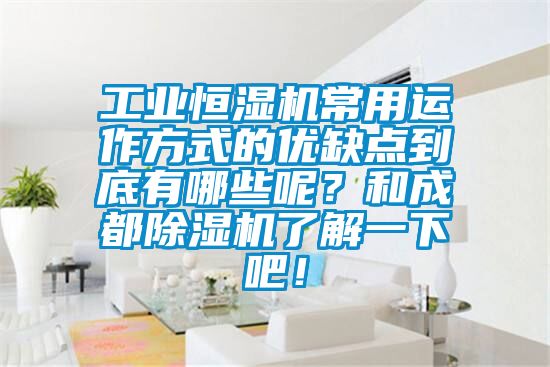 工業恒濕機常用運作方式的優缺點到底有哪些呢？和成都除濕機了解一下吧！